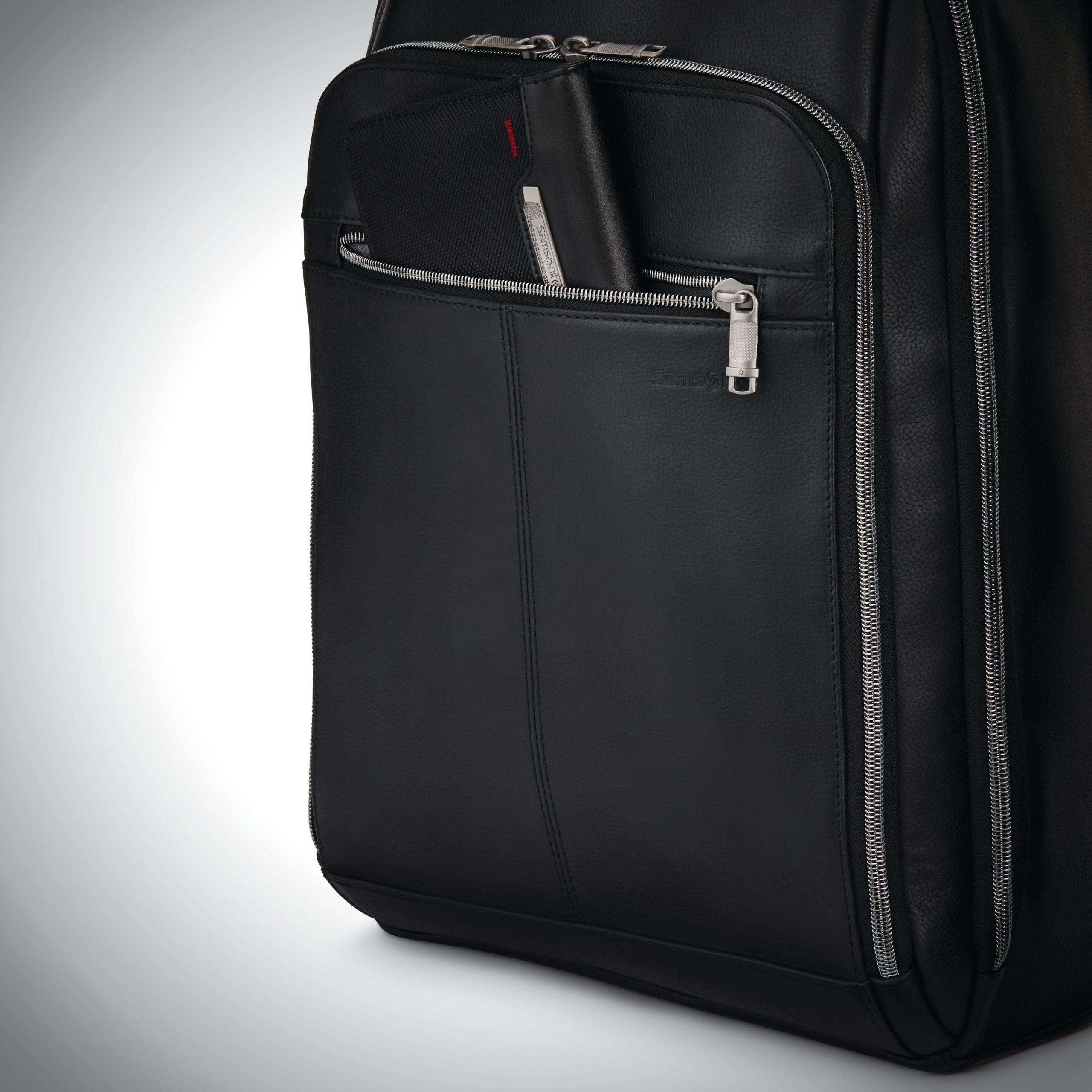 Classic Leather Backpack Black - Image 6