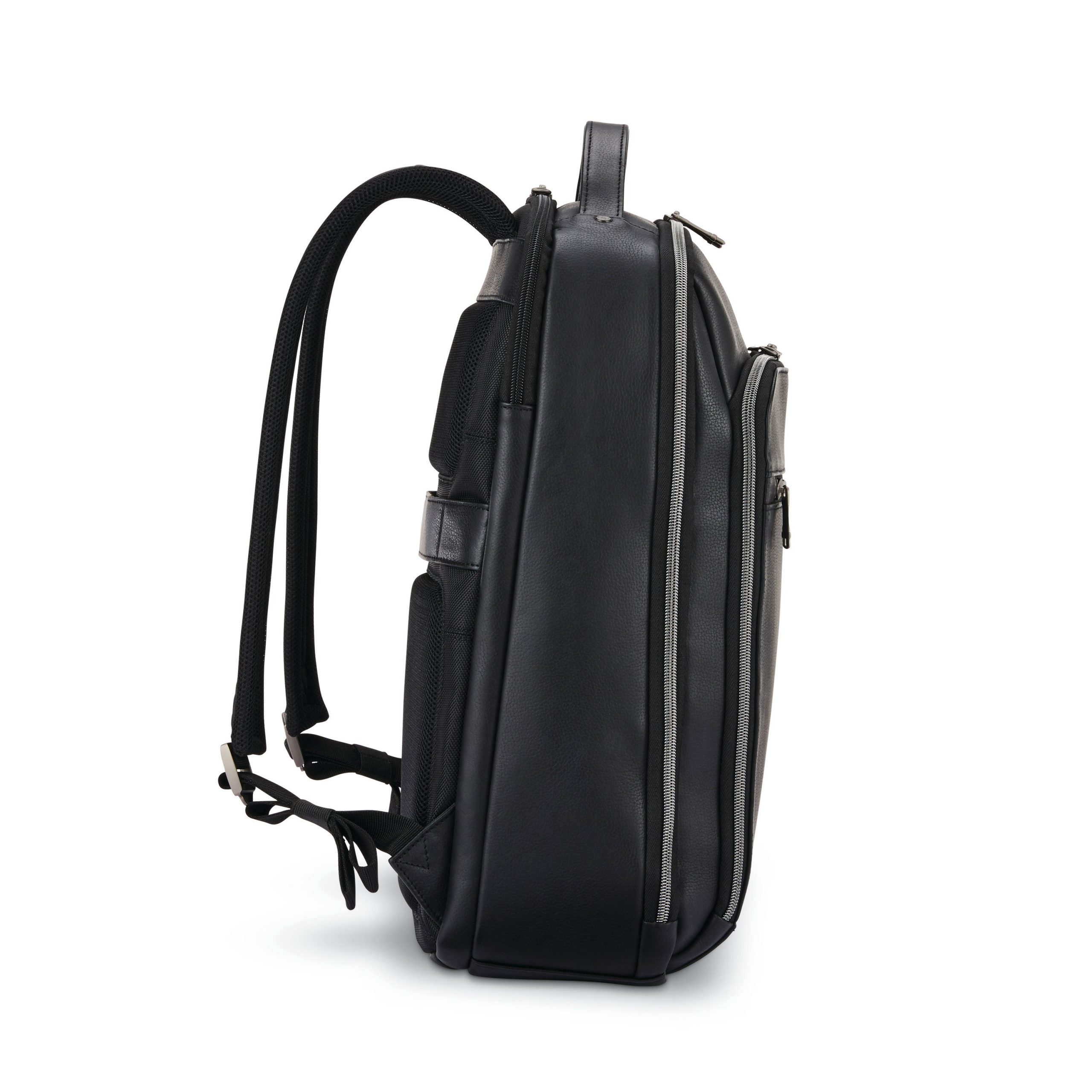 Classic Leather Backpack Black - Image 4
