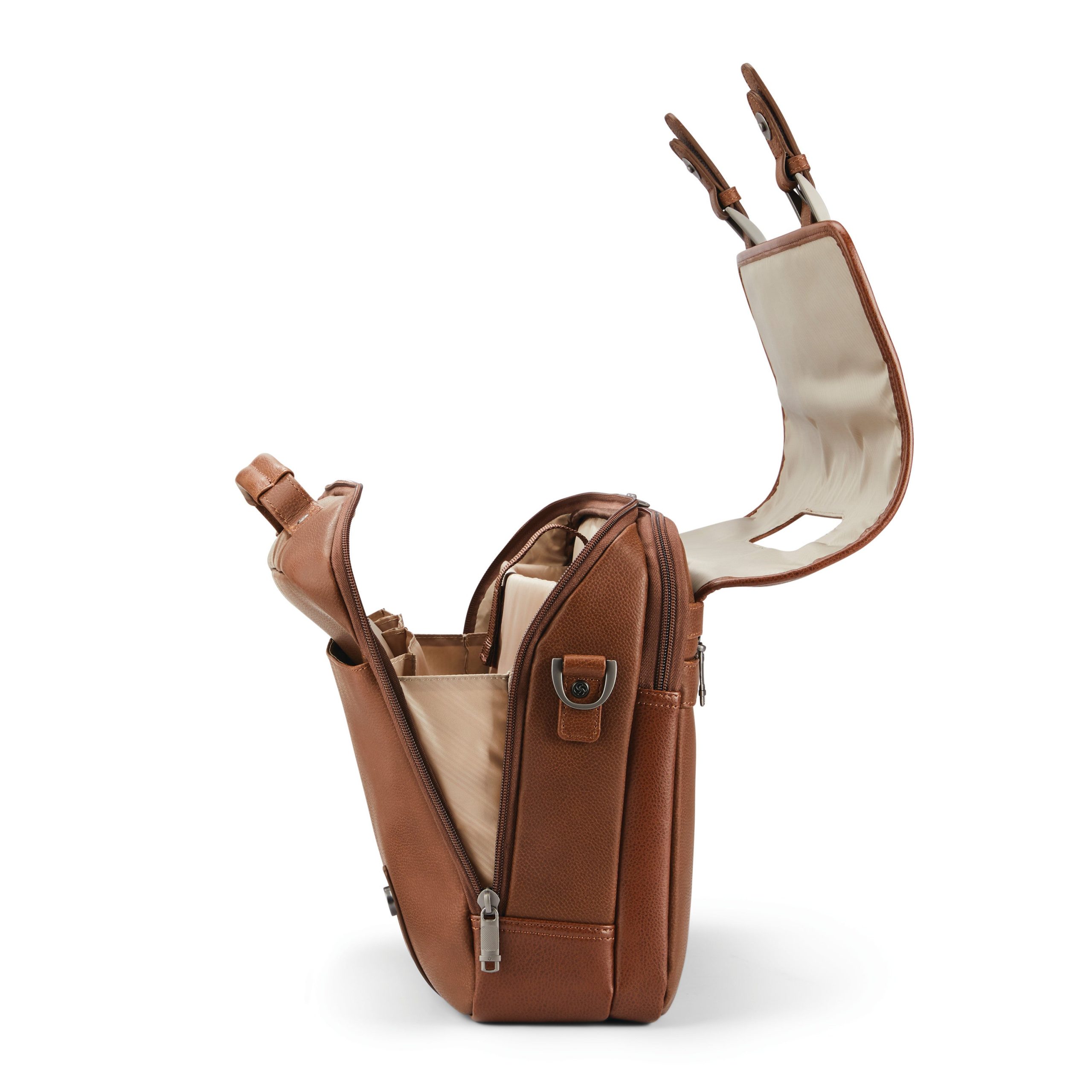 Classic Leather Flapover Cognac - Image 3