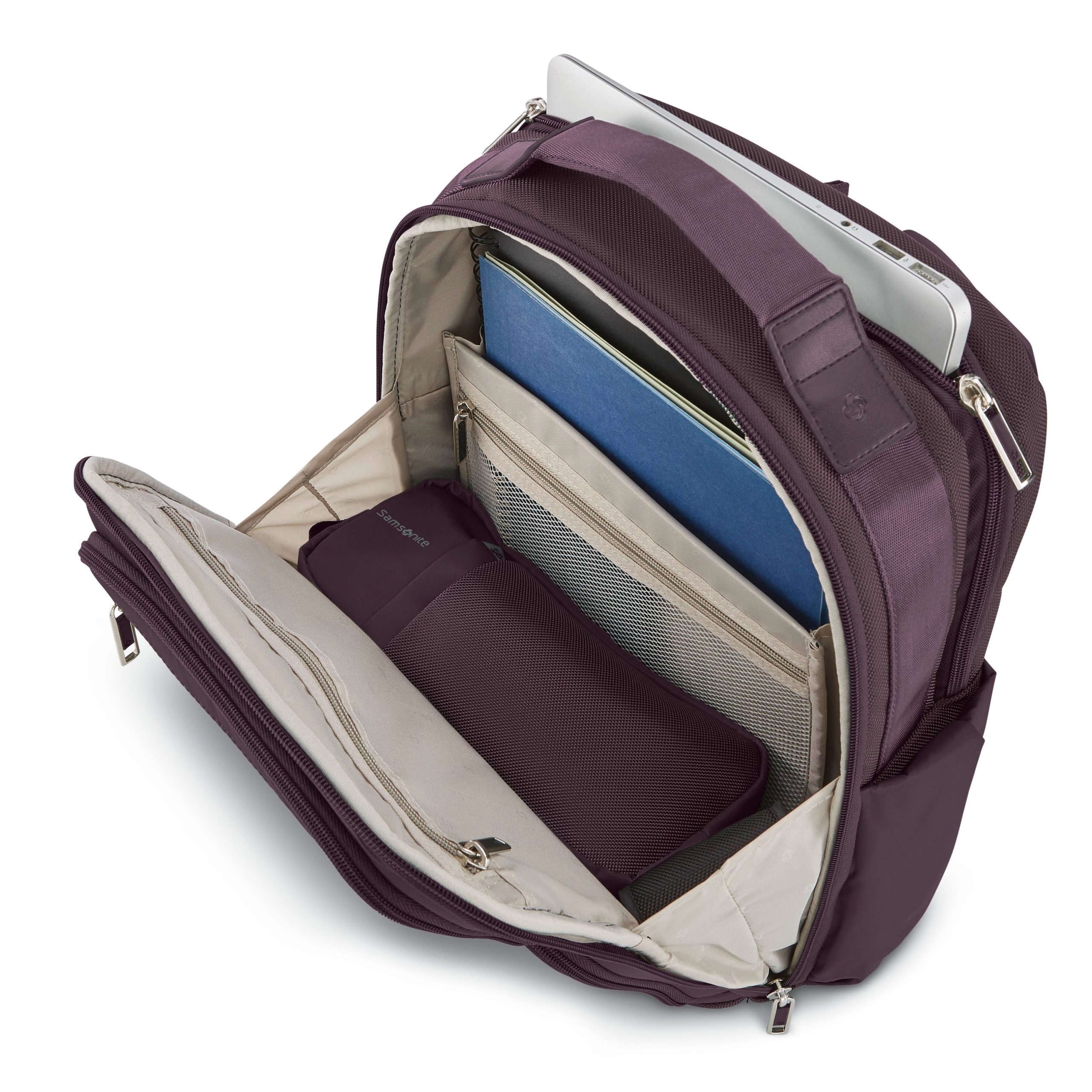 NuRoad Ladies 14.1" Backpack Plum - Image 2