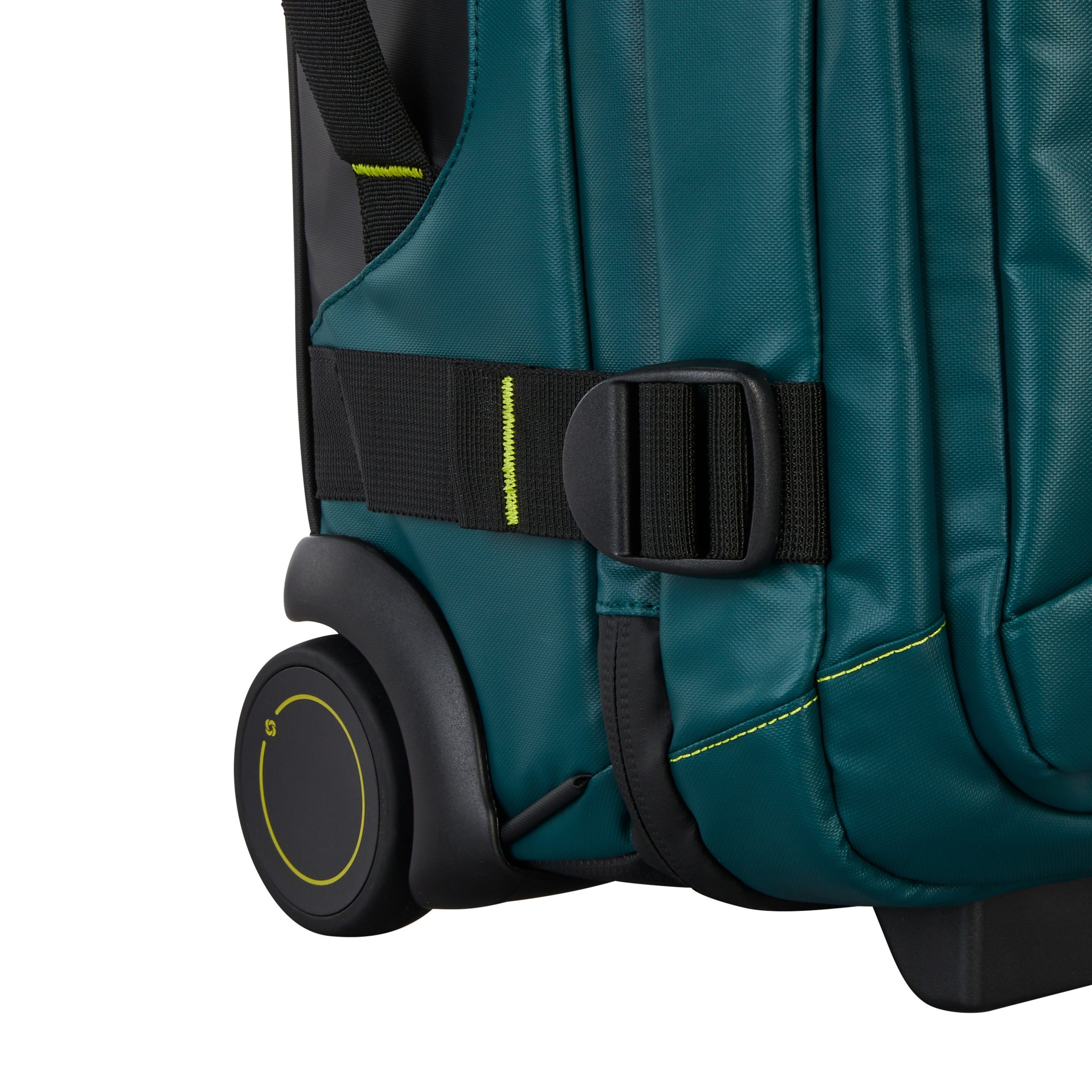 Ecodiver Carry-On Wheeled Duffel Dark Teal/Lime - Image 7