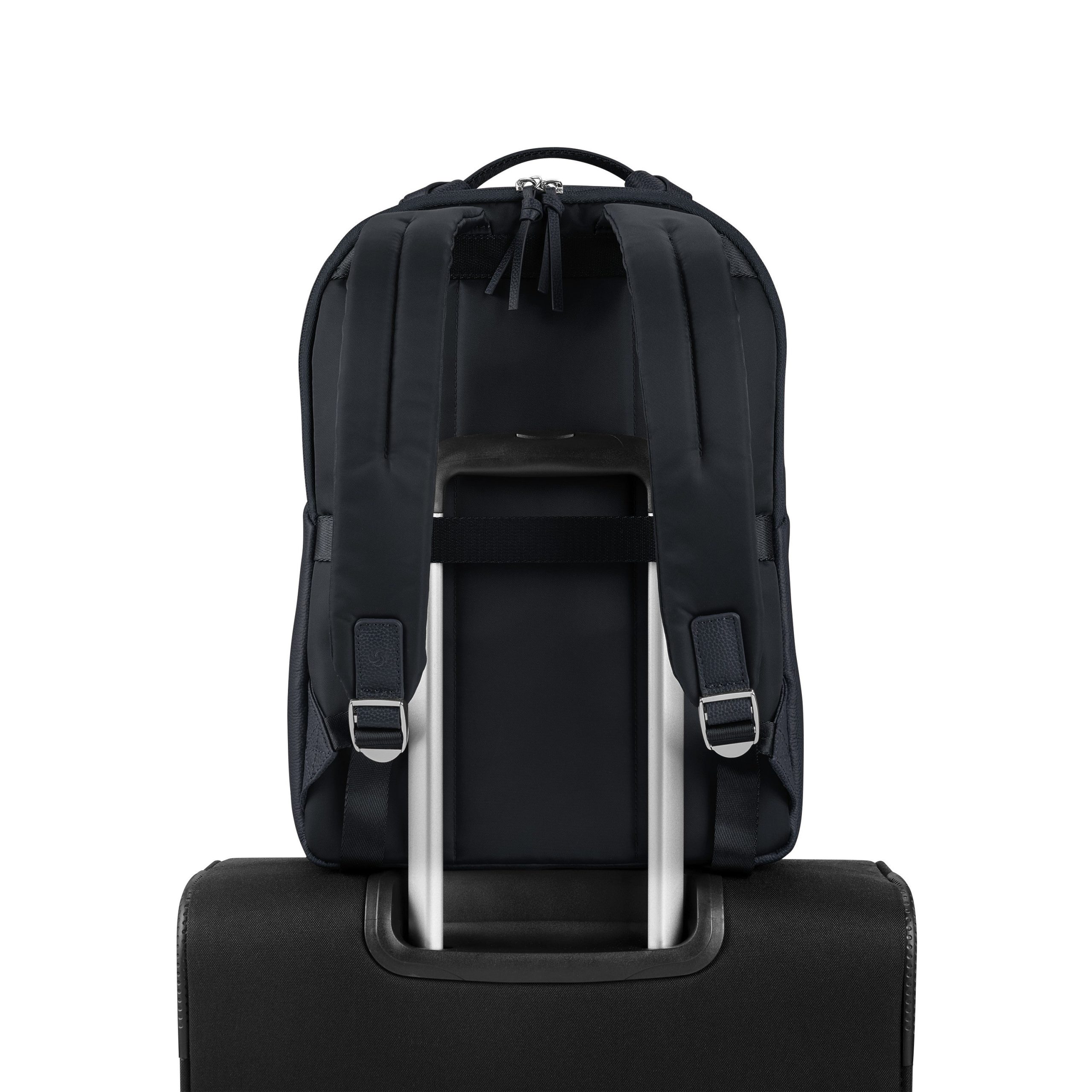 Women's Everyday Leather Backpack Navy - Image 7
