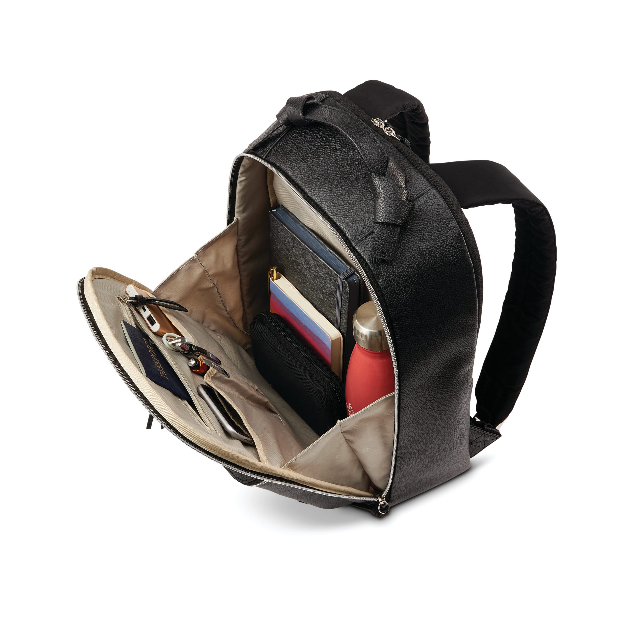 Women's Everyday Leather Backpack Black - Image 2