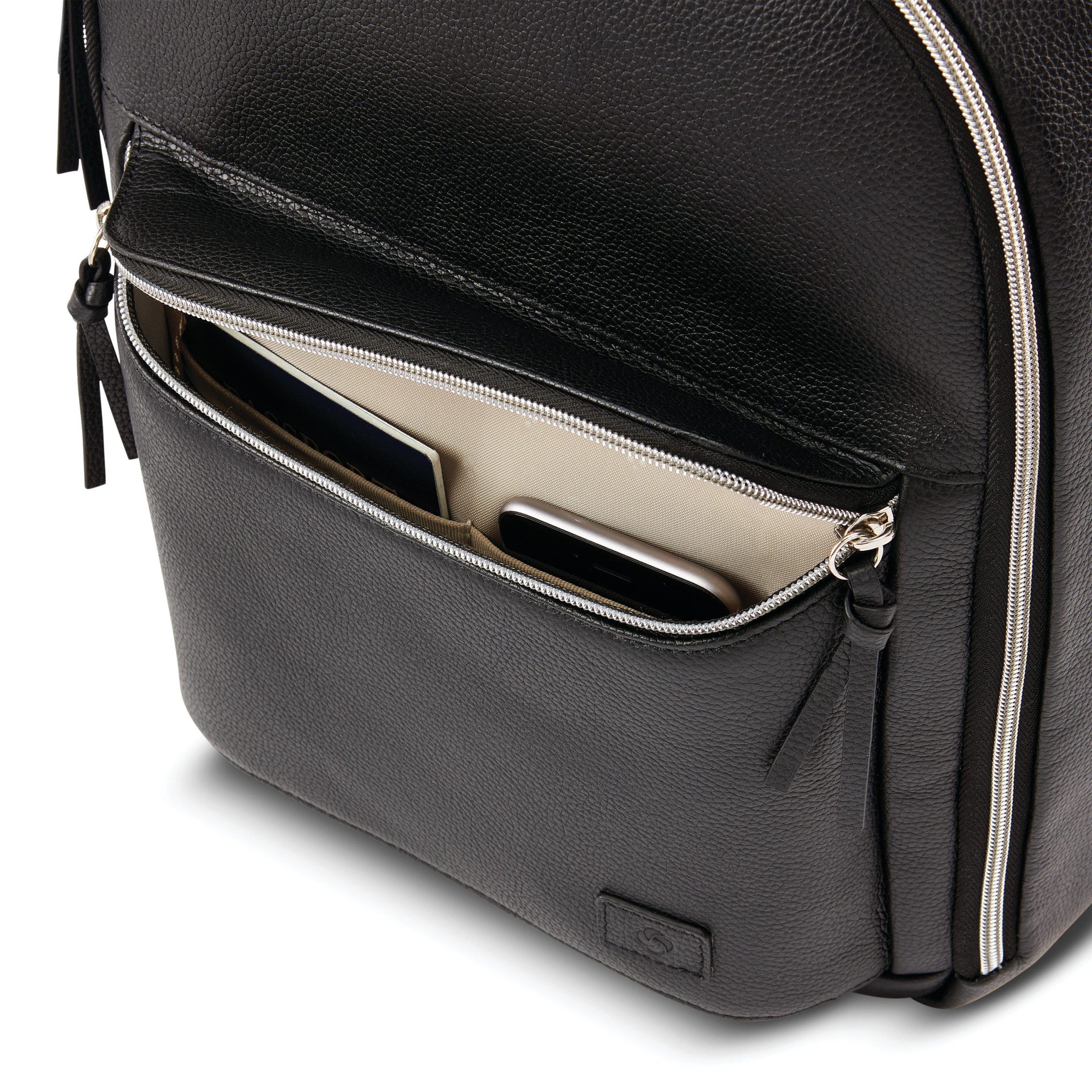 Women's Everyday Leather Backpack Black - Image 5