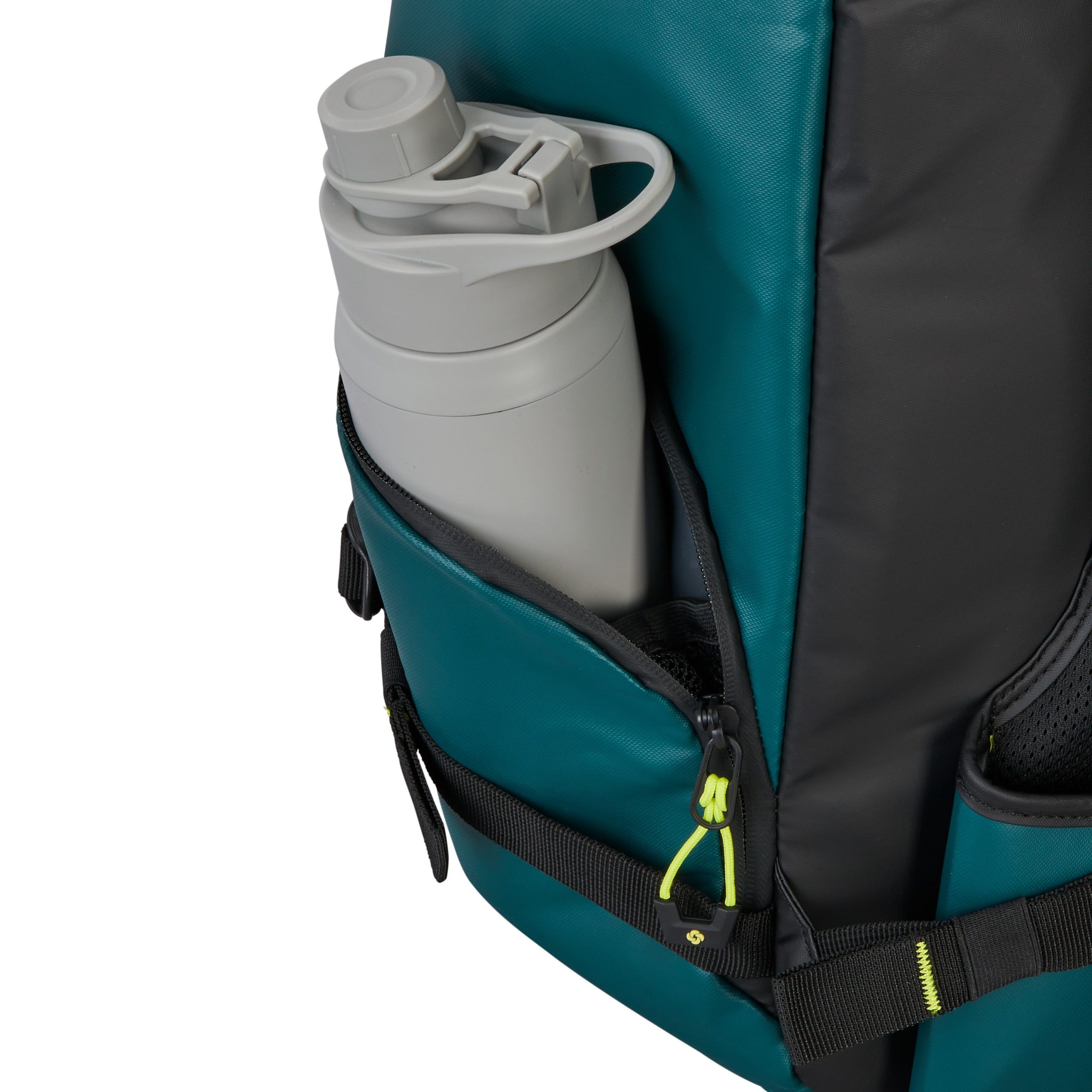 Ecodiver Travel Backpack Dark Teal/Lime - Image 3