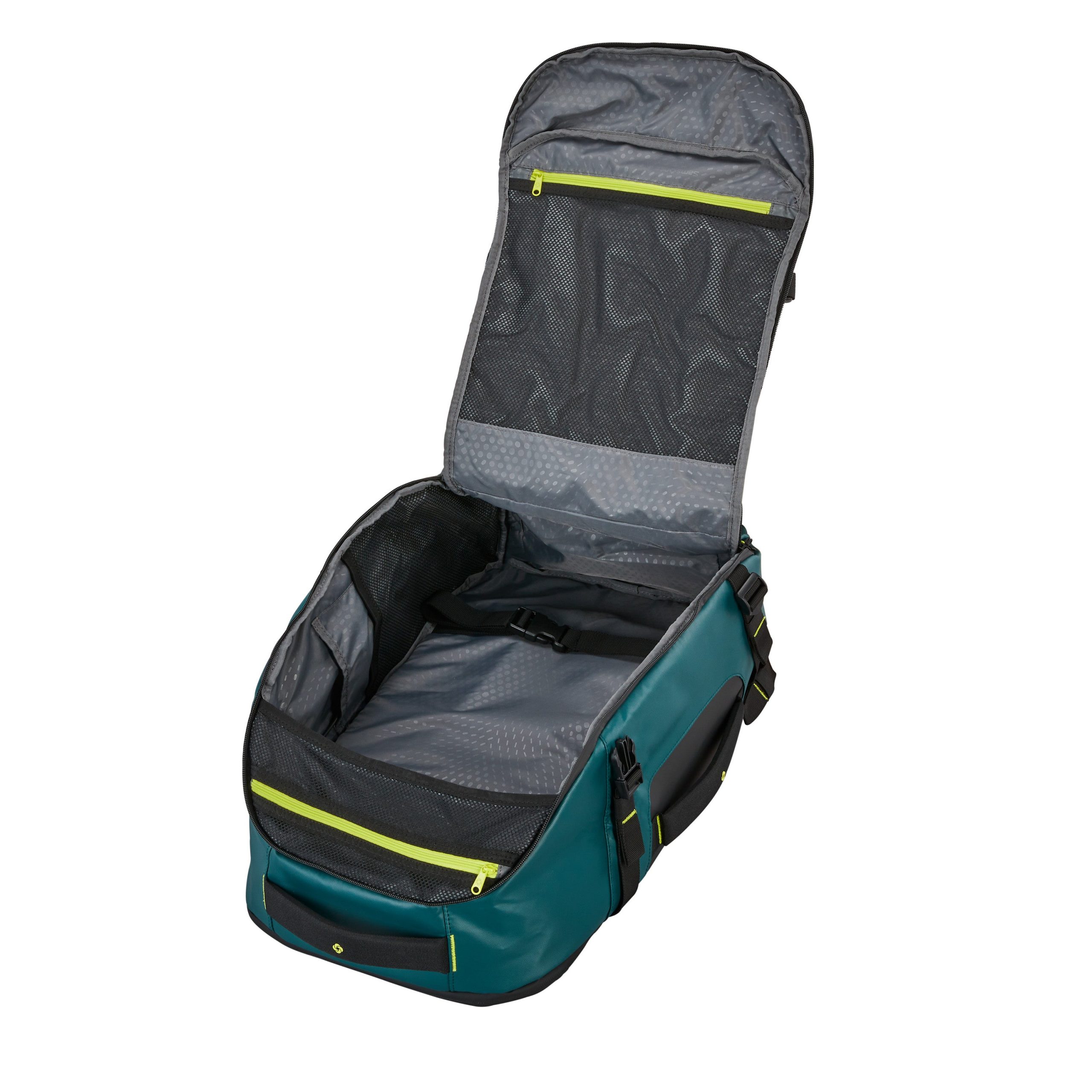Ecodiver Travel Backpack Dark Teal/Lime - Image 2