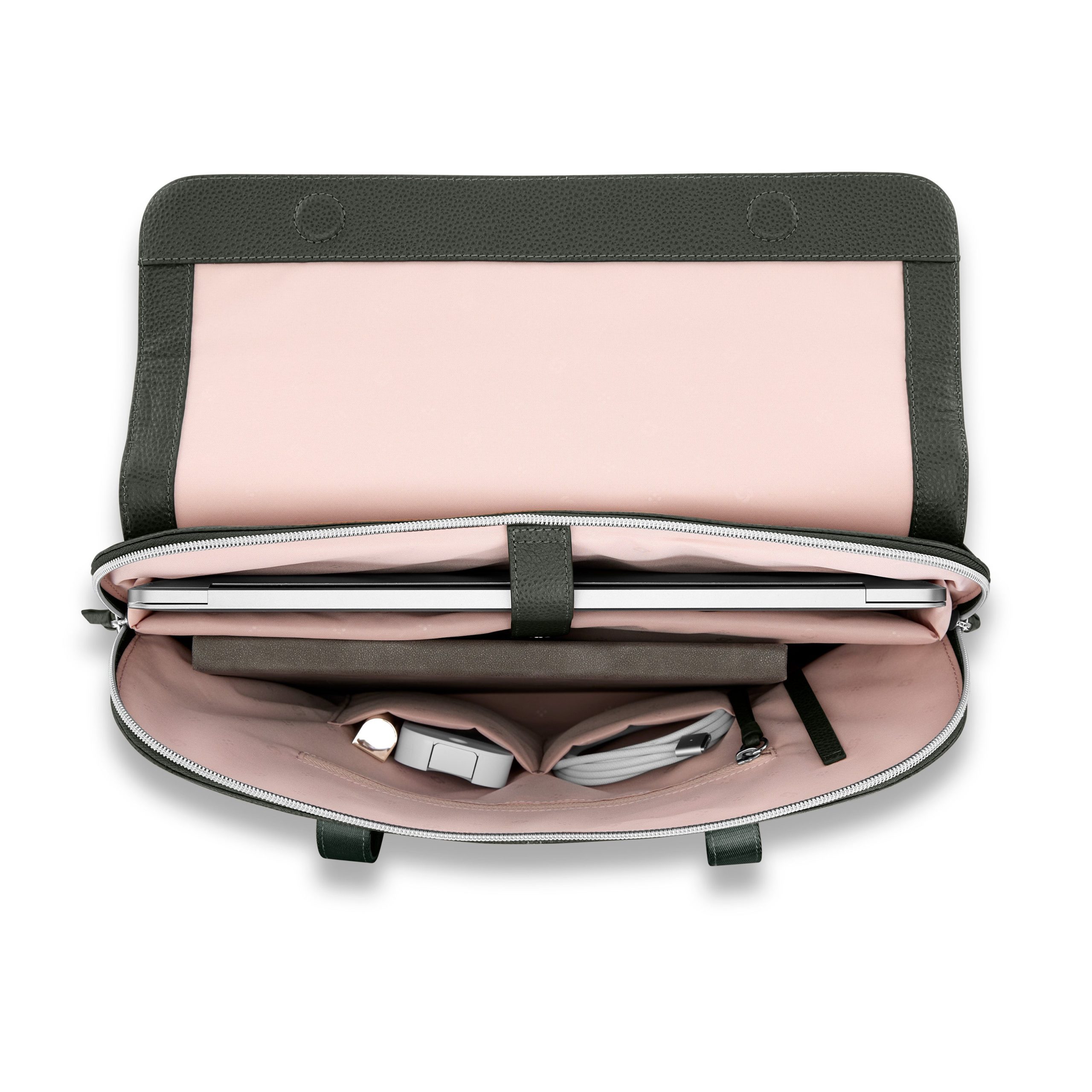 Mobile Solution 2 Leather Convertible Brief Olive - Image 2