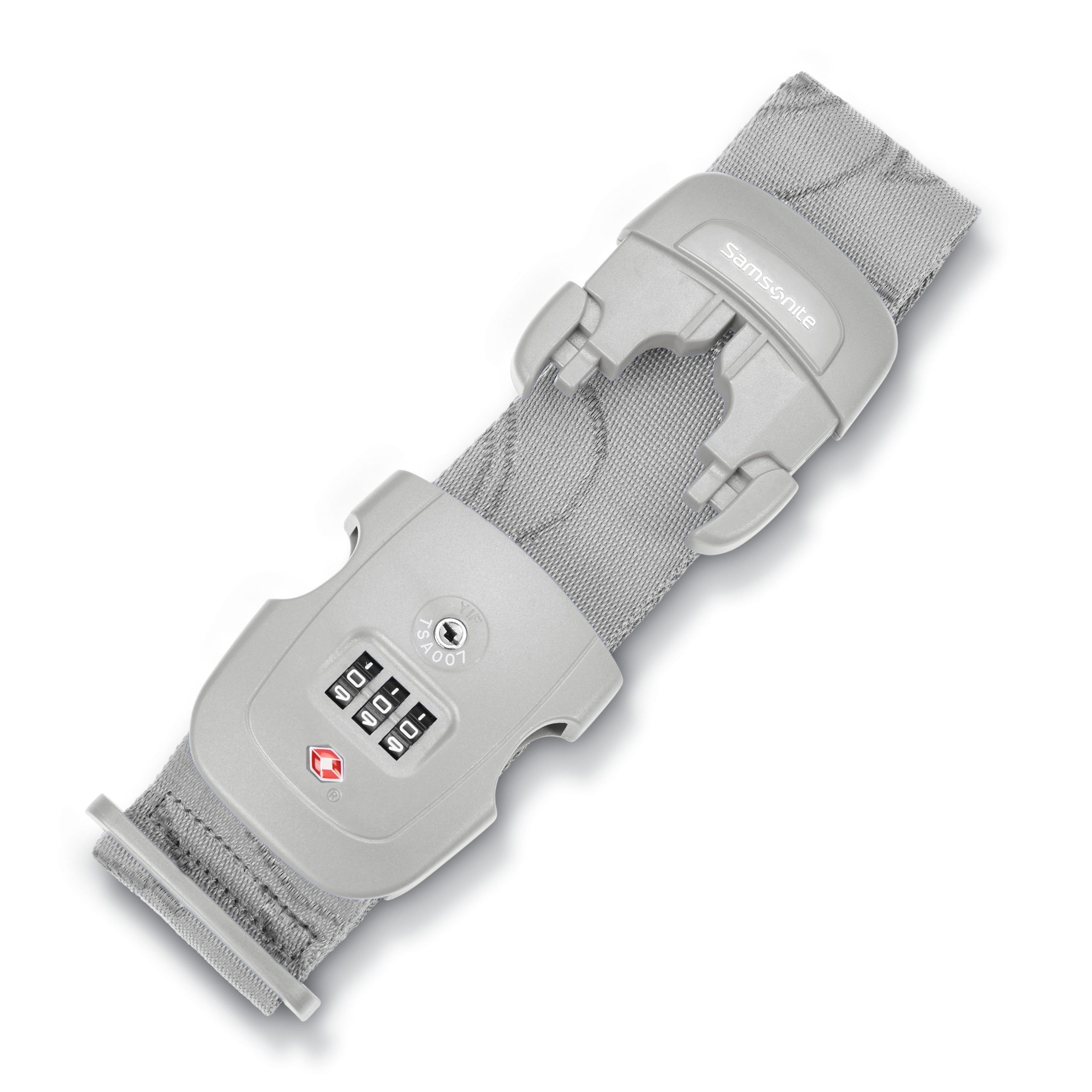 3 Dial Travel Sentry Combination Luggage Strap Light Grey - Image 2