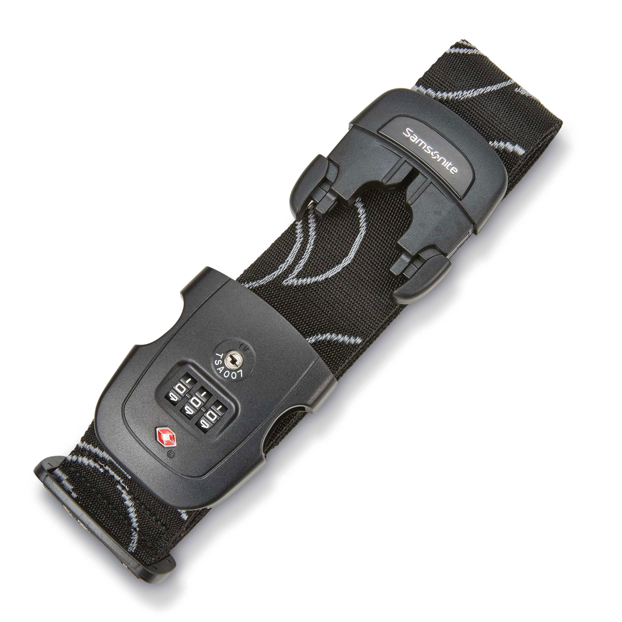 3 Dial Travel Sentry Combination Luggage Strap Black - Image 2